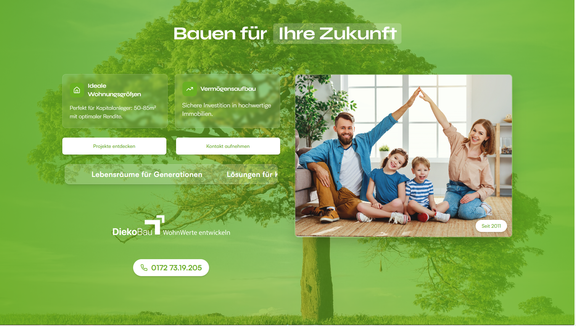 Diekobau – Website-Screenshot
