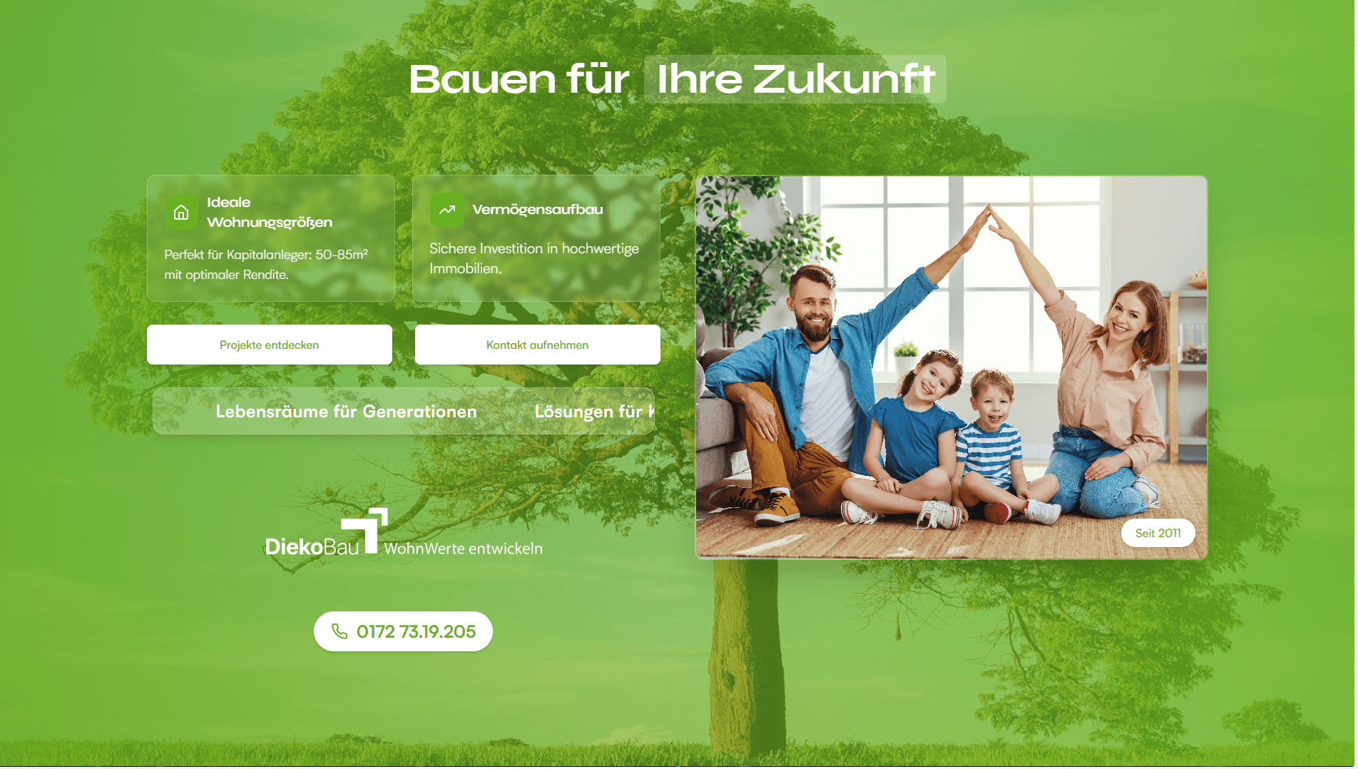 Diekobau – Website-Screenshot