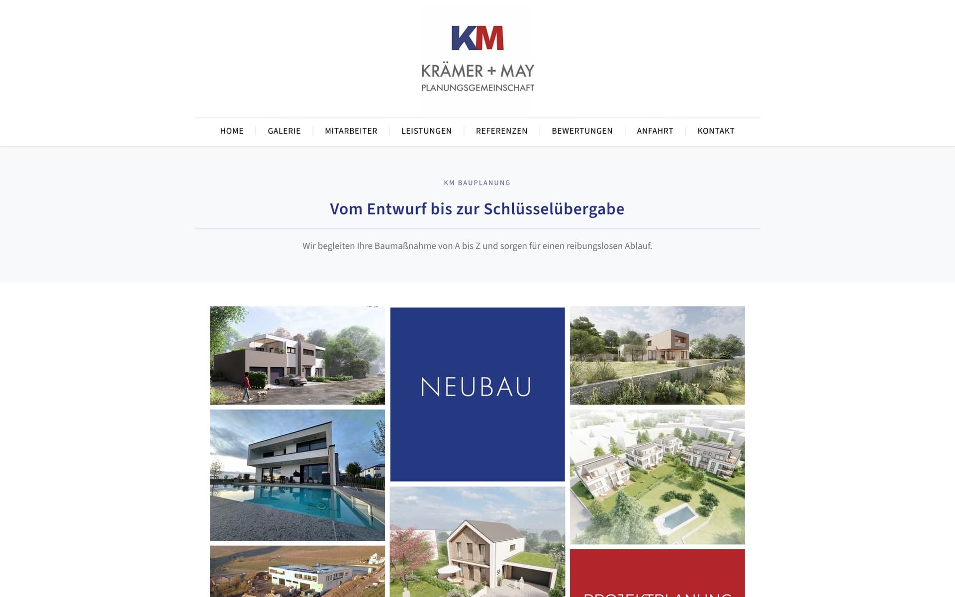 Website Krämer + May Planungsgemeinschaft