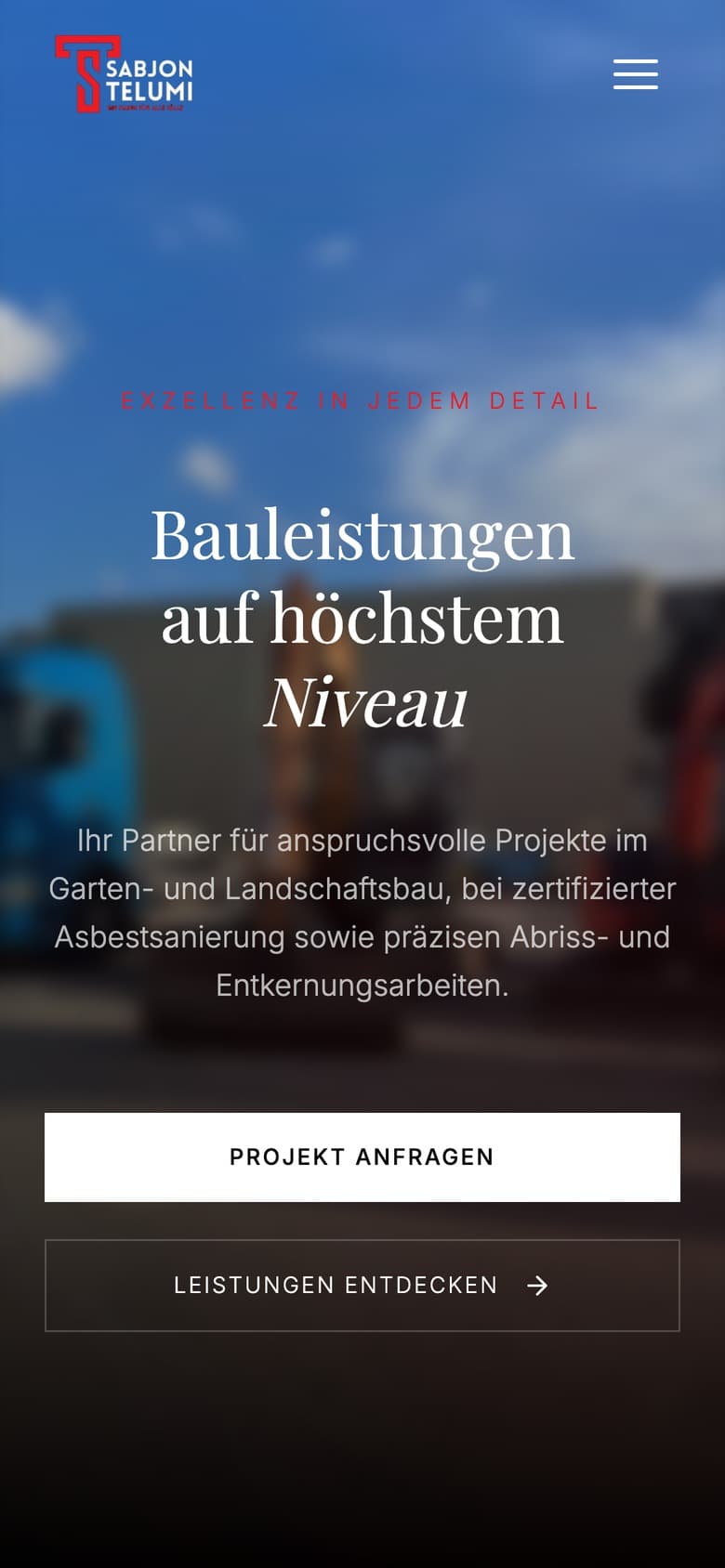 Mobilansicht der Website Sabjon Telumi